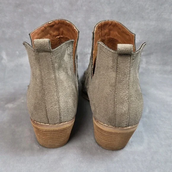 Mi.iM Boots Size 9M Green LAVIN Textured Chelsea Pull On Ankle Booties Boho-chic - Picture 7 of 10